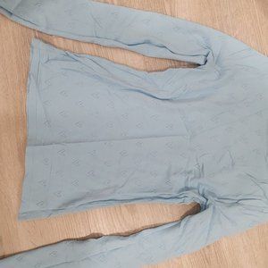 Zara light blue long sleeve with heart detail size s